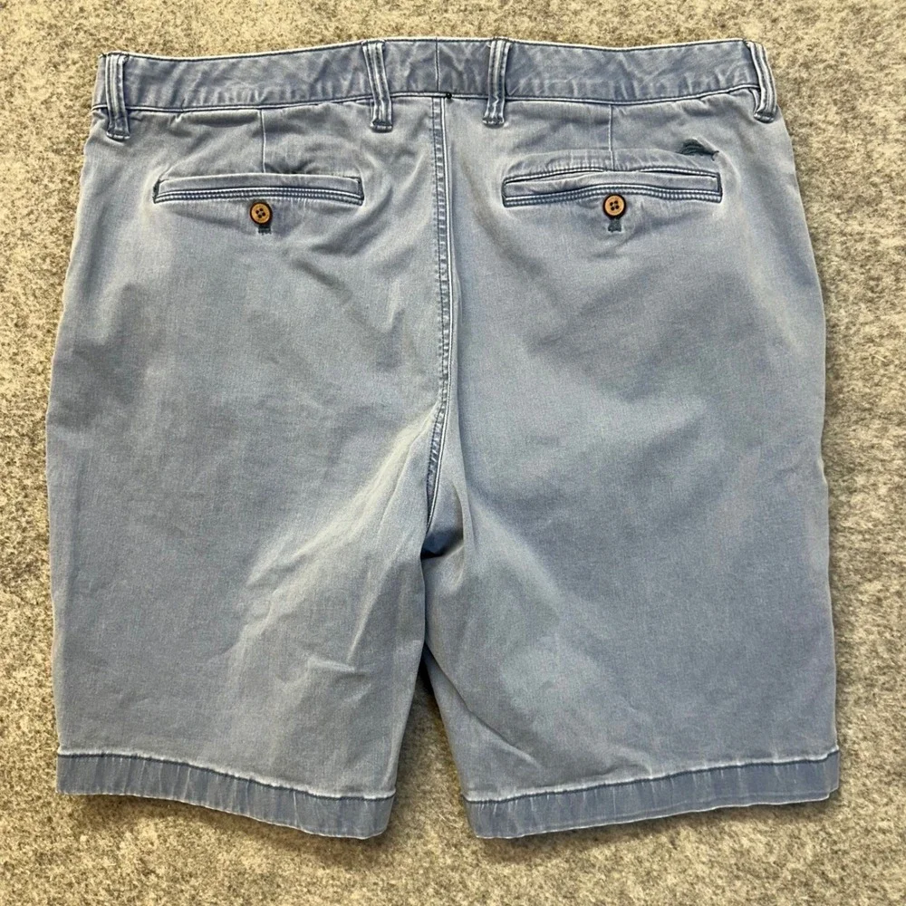 Tommy Bahama Boracay Shorts Mens 36 Blue encel Blend Flat Front 10in